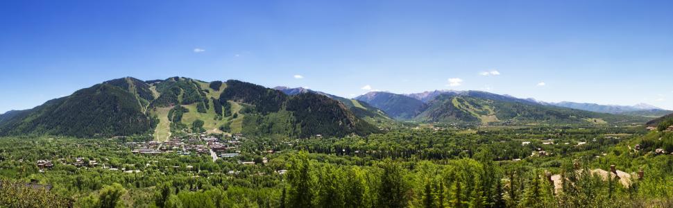 aspen colorado summer panorama