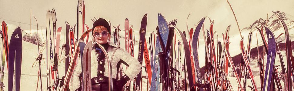 Vintage Photo Woman Skiing